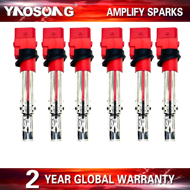 

6 ШТ. КАТУШКА ЗАЖИГАНИЯ ВЫСОКОЙ ЭНЕРГИИ 022905715 95560210100 UF635 ДЛЯ Audi Q7 TT Porsche Cayenne VW GOLF R32 Touareg 3.2 3.6 V6 EA390