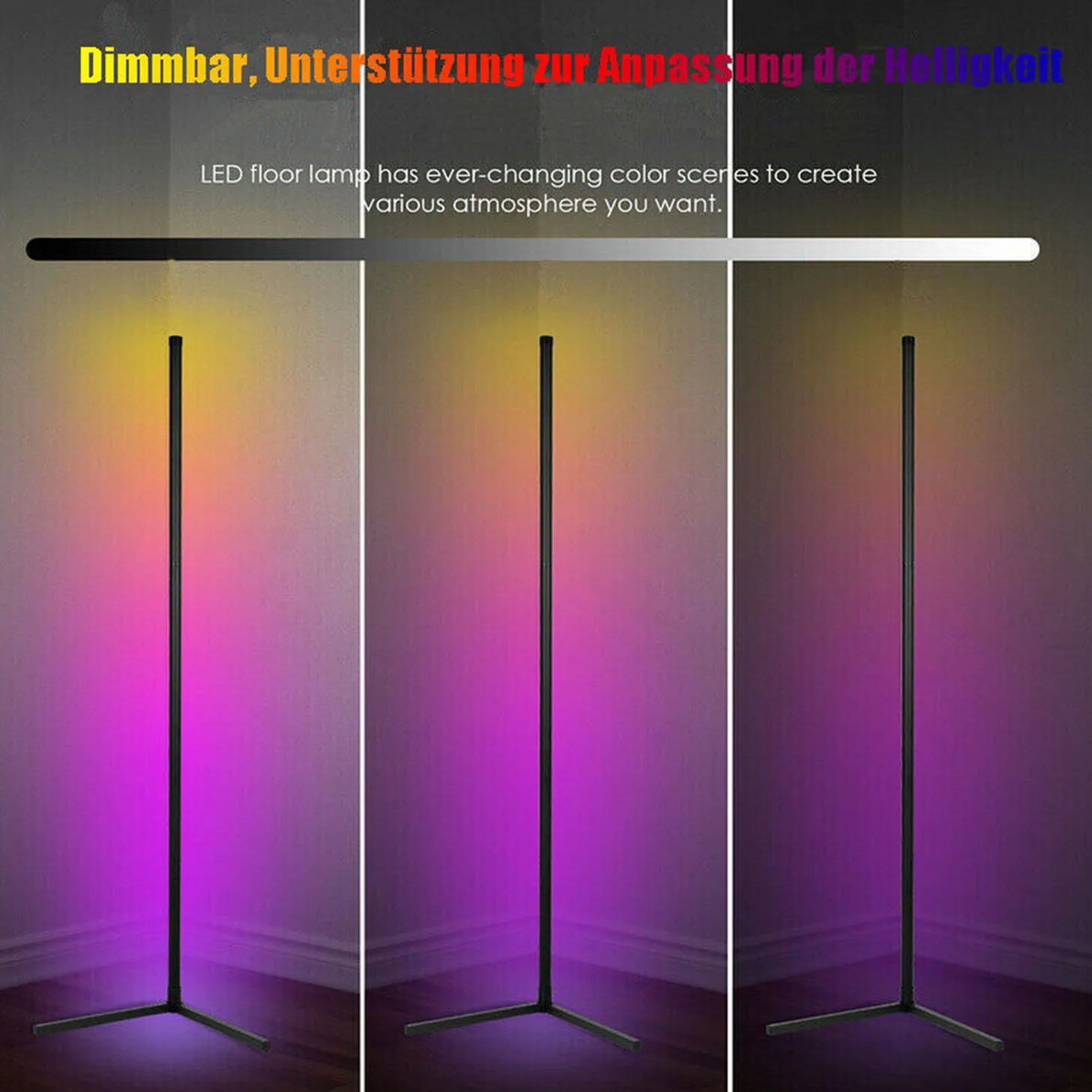 торшер напольный Угловой светодиодный RGB светильник с питанием от USB