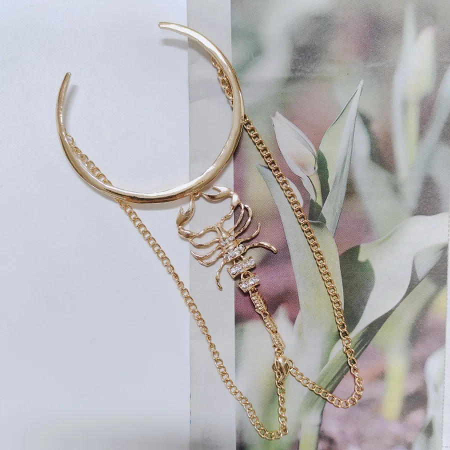 Готический браслет-Скорпион для женщин инкрустированный цирконом креативный