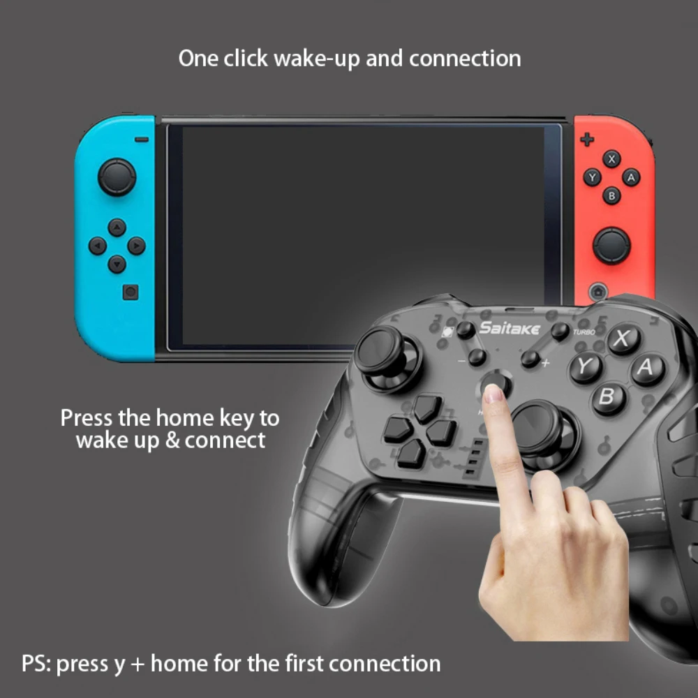 

Оригинальный игровой геймпад bluetooth-Совместимый Беспроводной Android Tv Play аксессуары черный джойстик двойная вибрация с пробуждением