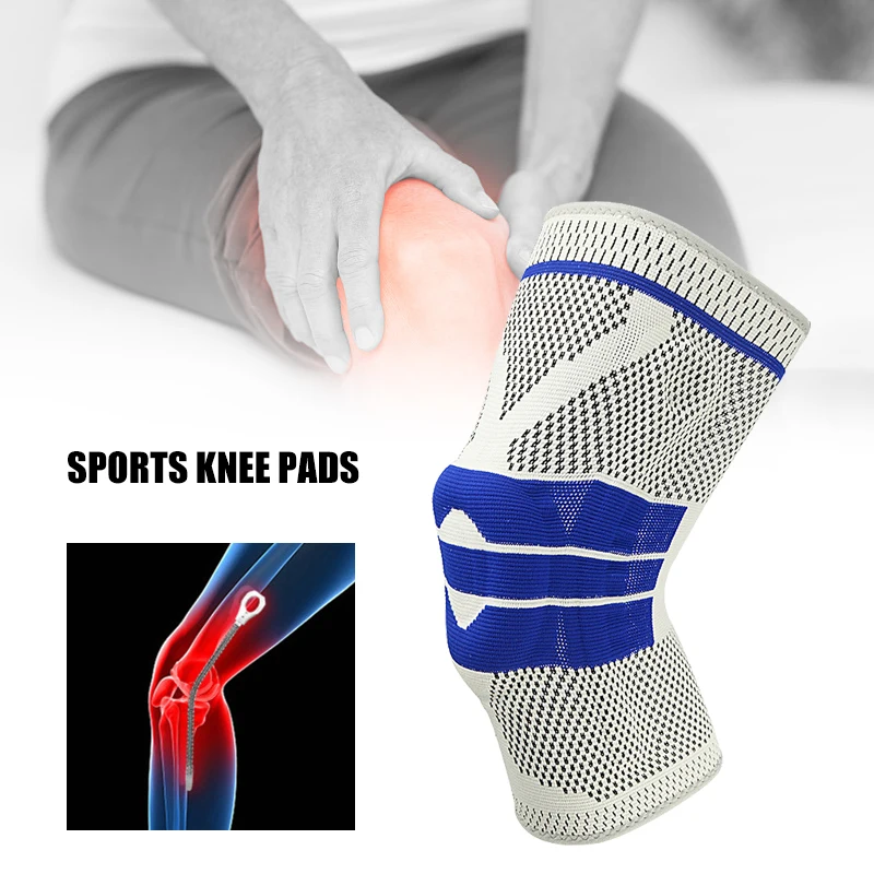 

Silicone Spring Full Knee Brace Strap Patella Medial Support Strong Meniscus Compression Protection Sport Pads Running Basket