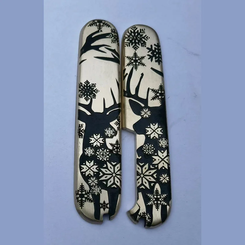 1 пара ручные весы из чистой латуни на заказ для швейцарского армейского ножа