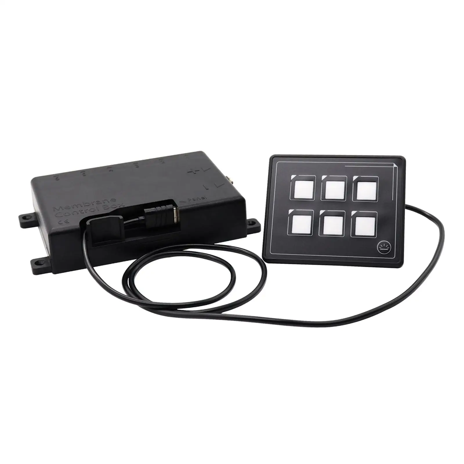 

6 Pin Film Button Touch Screen LED Switch Panel, IP67 Universal Built in Pptc Fit for Caravan Boat Marine Yacht SUV