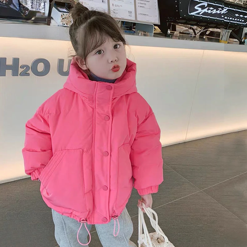 

4-14 Years Winter Thicken Children Girls Jacket Heavy Keep Warm Hooded Outerwear for Kids Children Windbreaker Clothes Tops Z185