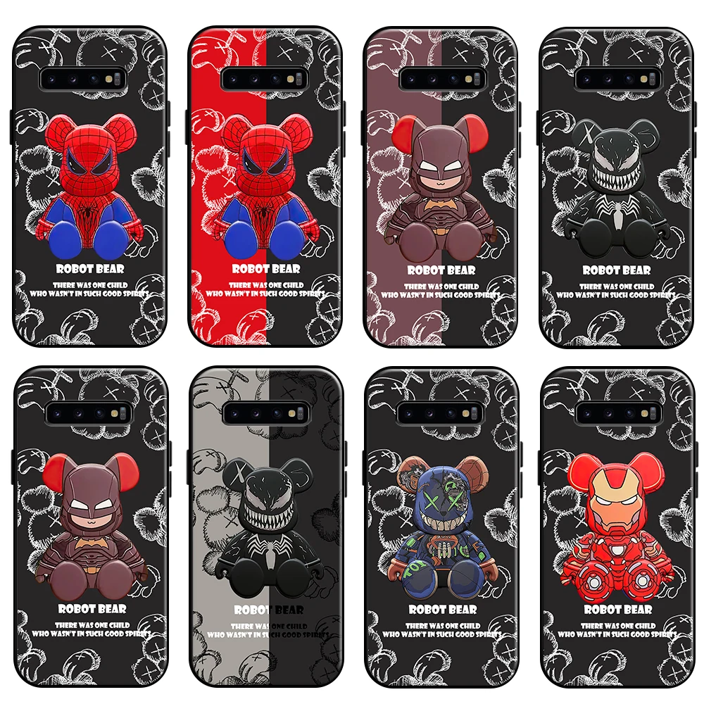 

Marvel Luxury Cute Bear Phone Case For Samsung Galaxy S10 5G S10E S10 Lite S10 Plus TPU Soft Liquid Silicon Back Coque