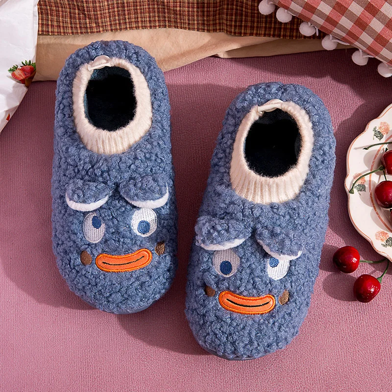 

Fuuny Cotton Slippers Female 2022 Winter Cartoon Cute Man Couple Indoor Dormitory Antiskid Warm Plush Home Shoes Autumn And