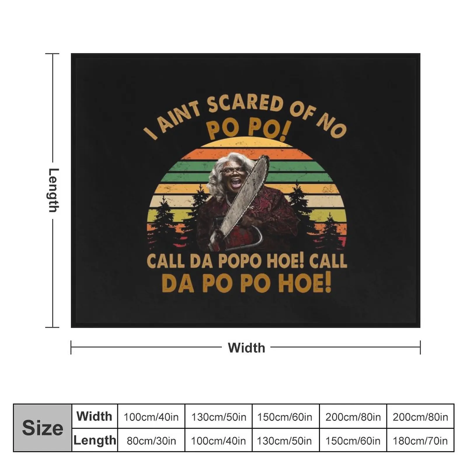 Забавное одеяло для Хэллоуина с изображением мадеи Тайлера