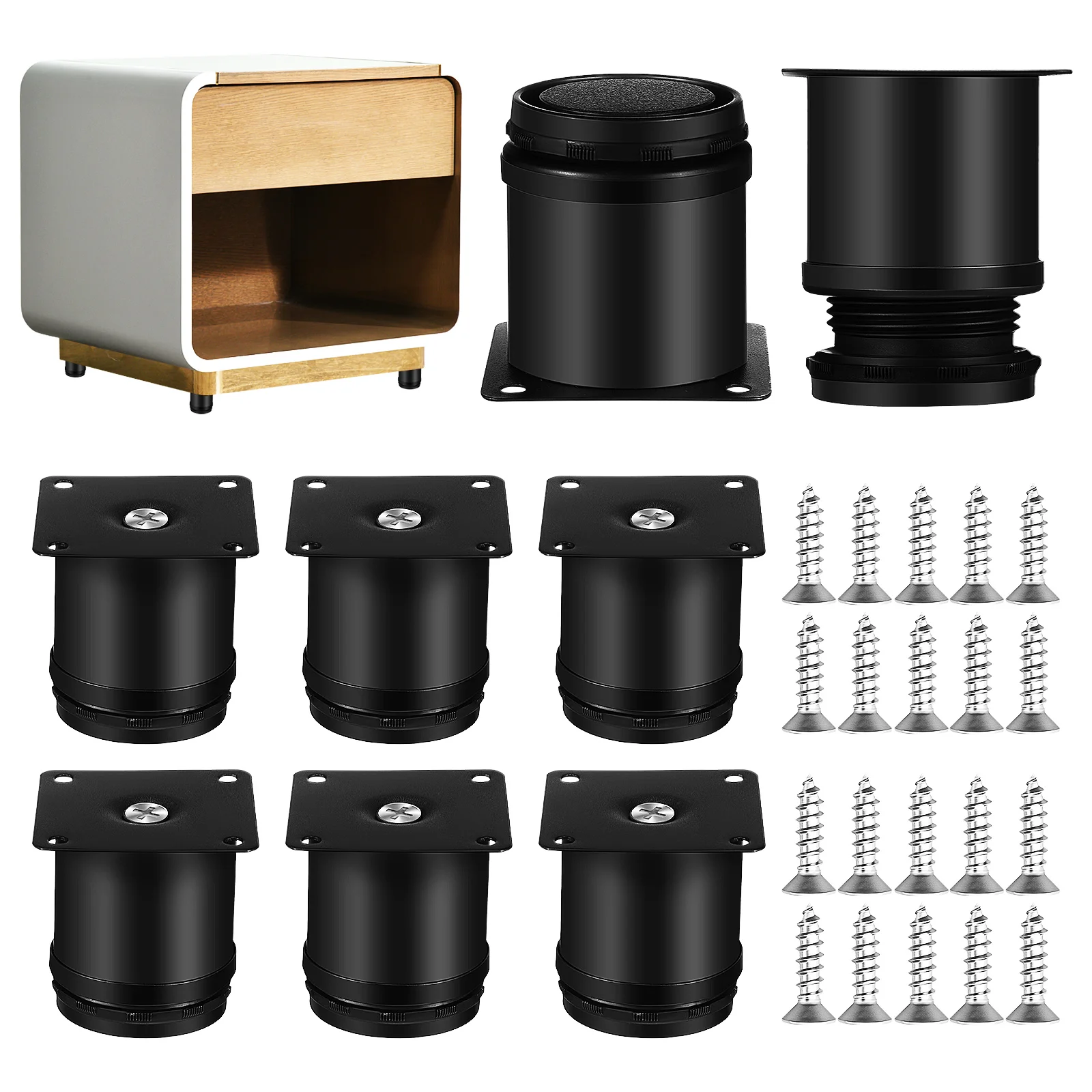 

8pcs Stainless Steel Furniture Legs Cabinet Legs Furniture Cabinet Feet Adjustable Couch Legs