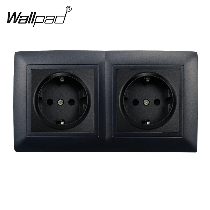 Тройная настенная розетка со стеклянной панелью 110 В 250