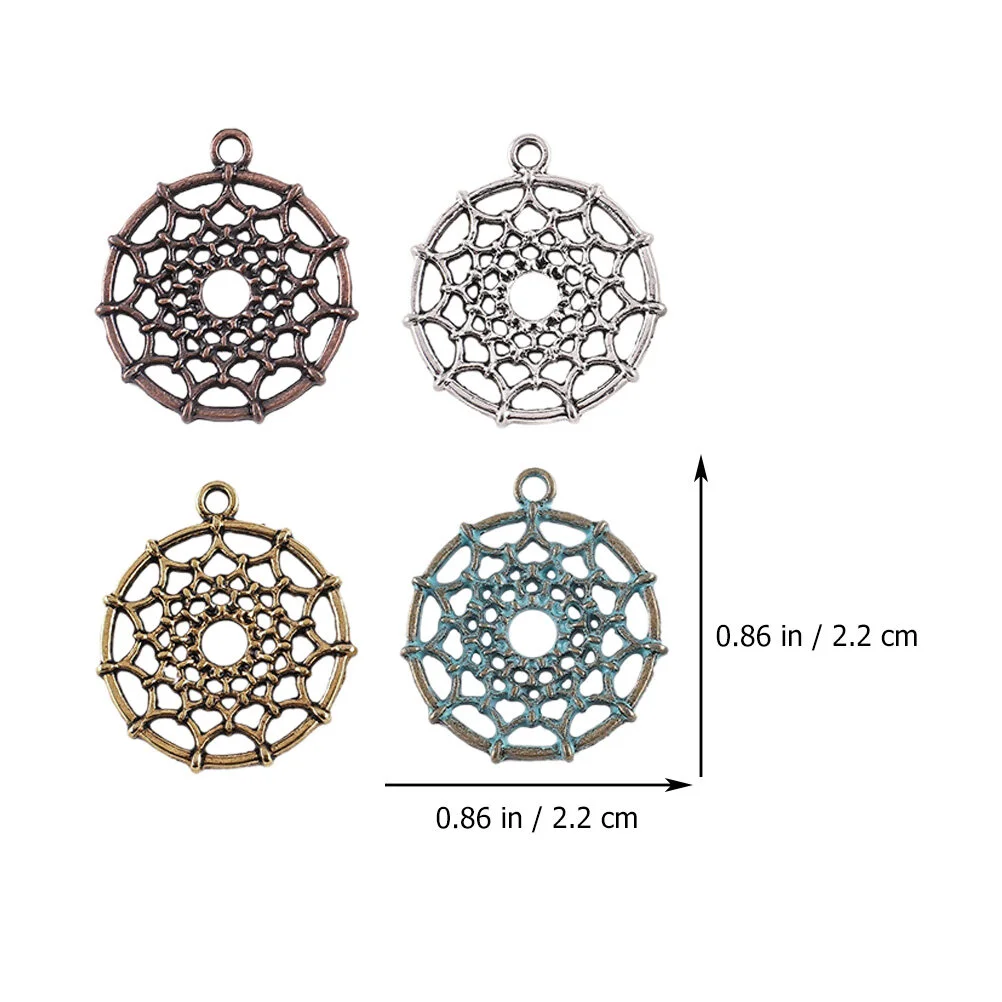 50 Pcs Cutout Necklace Pendant Teardrop Earrings DIY Alloy Accessory Vintage Dangle Charms