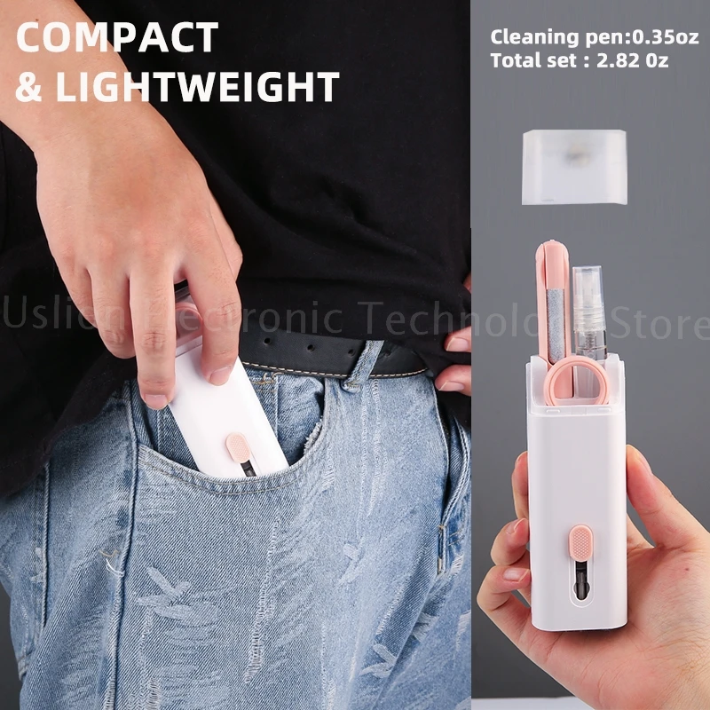7-in-1 Computer Keyboard Cleaner Brush Kit Bluetooth Earphone Cleaning Pen For Airpods 3 Pro Headset Cleaning Tool Keycap Puller
