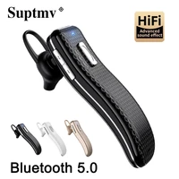 new bluetooth business headset v5 0 headset wireless headphones hands free earphones music earpiece with mic for driving sports