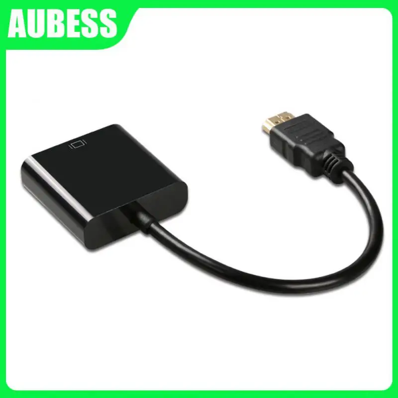 

With Audio HDMI-compatible Adapter Portable Converter With Power Supply HDMI-compatible To Vga Cable Hd 1080p Laptop Accessories