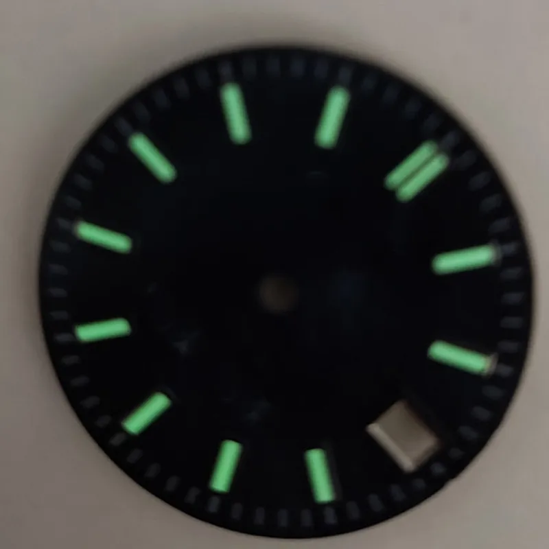 Watch Accessories nh35 dial yellow pink red blue black striped nails with green luminous for nh35/36 automatic movement Date