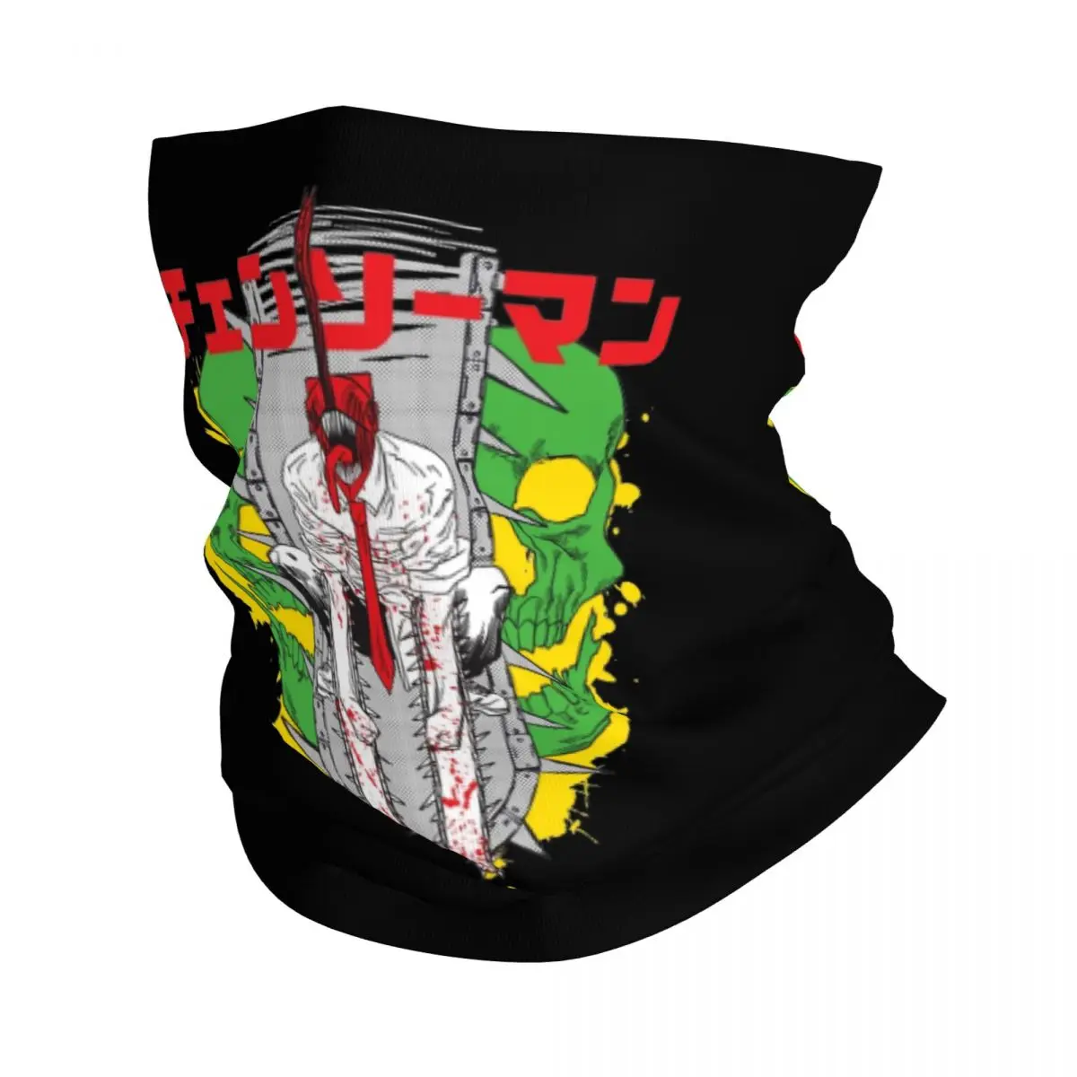Бандана Denji с мультяшным принтом манга накидка на шею мужской шарф бензопилы