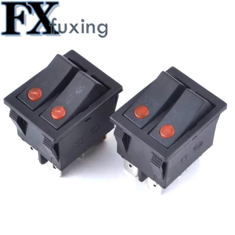 5 шт. черный 250 В 16 А кнопка включения кулисный переключатель нагрев 6-контактный