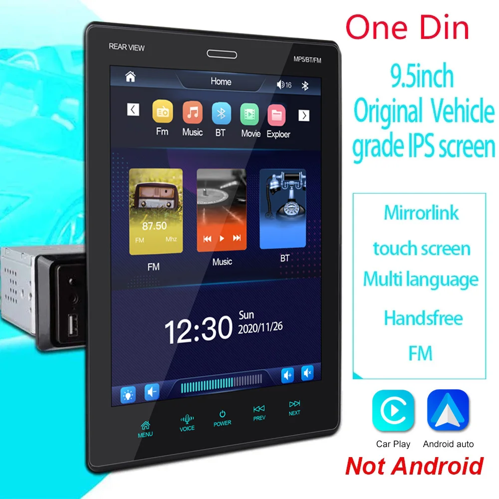 Универсальная Автомагнитола в стиле Tesla 1 Din регулируемый сенсорный экран IPS 9 5