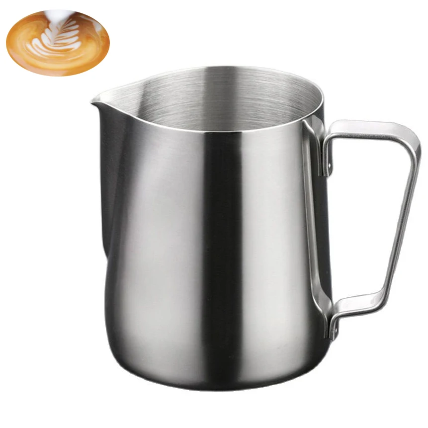 

100-1500ML Latte Art Milk Foam Tool Coffeware Milk Jug Stainless Steel Frothing Pitcher Pull Flower Cups Coffee Milk Frother Mug
