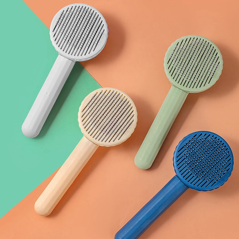 

Pet Hair Removal Comb Cat Brush Self Cleaning Slicker Brush for Cats Dogs Hair Remover Scraper Pet Grooming Tool Dog Accessories