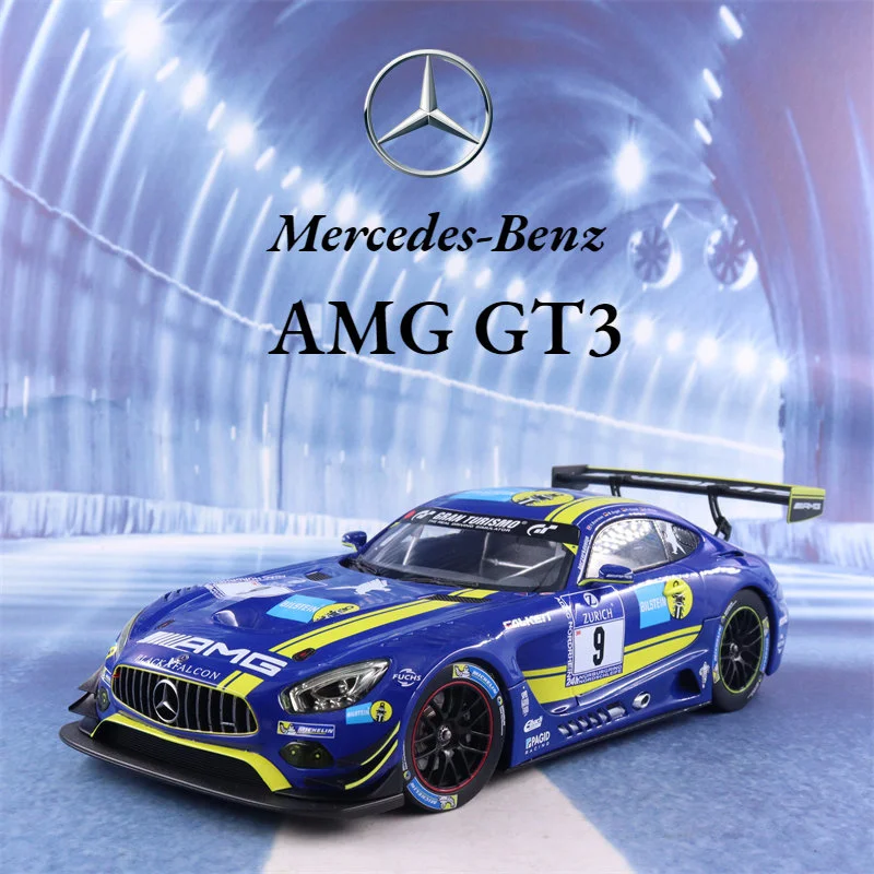 

Модель автомобиля Mercedes Benz AMG GT3 1:18, литый под давлением, модель автомобиля из металлического сплава, игрушки для детей, подарок, коллекция P20