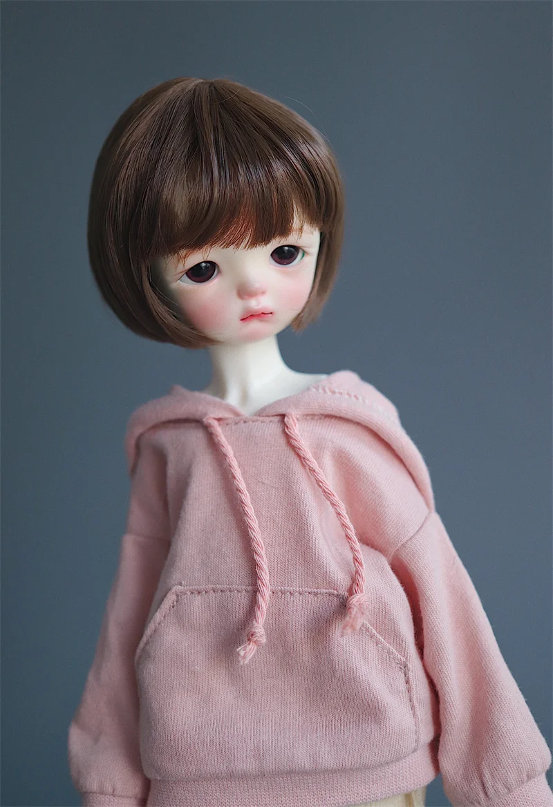 

BJD doll clothes suitable for 1-6 size fashion cute all-match clothes pink hoodies doll accessories