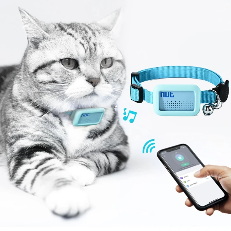 

Nut Waterproof Bluetooth GPS Pet Locator Anti-Lost Collar Dog Cat Smart Positioning Tracker Positioning Tracking Locating