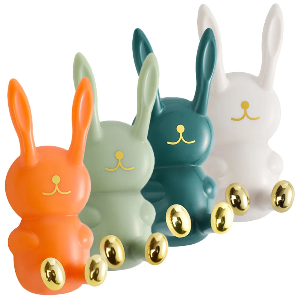 4 шт. очаровательный крючок с кроличьими гвоздями крючки для ключей настенный