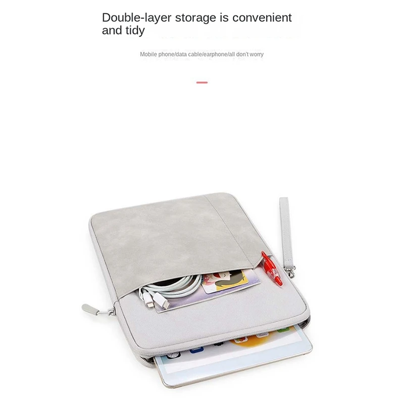 

1 PCS Tablet Storage Bag Travel Portable Bag Suitable For 9-11 Inch Tablet Bag Mini Series Gray