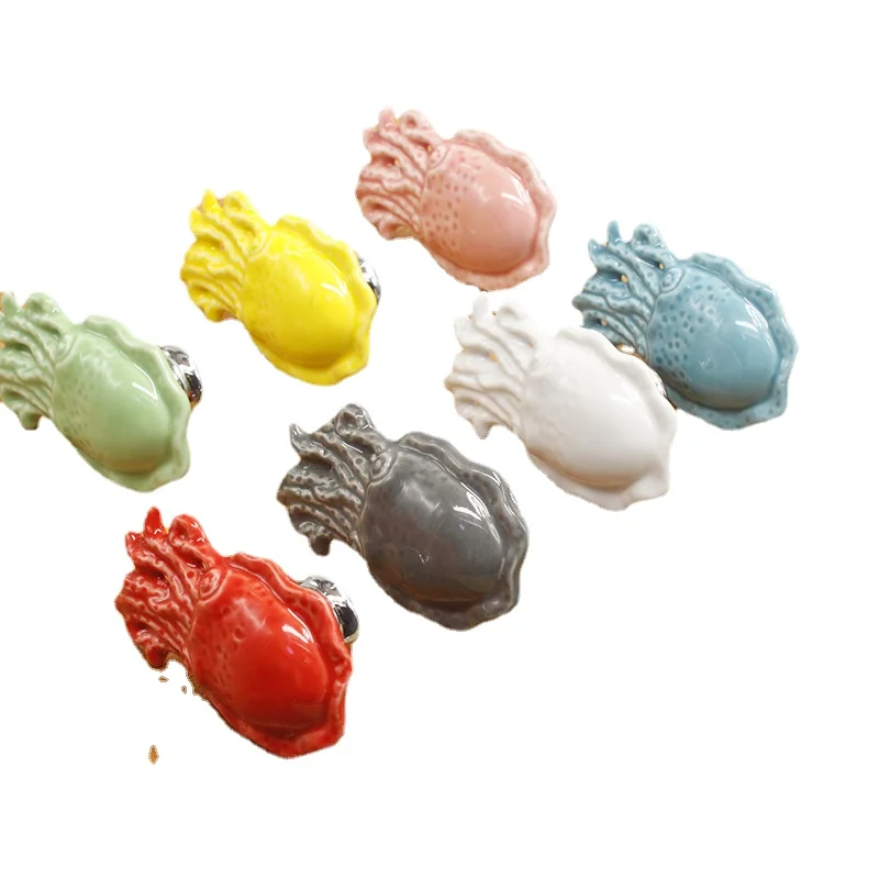 

Child Cartoon Octopus Ceramic Drawer Knobs Cabinet Pulls Kitchen Handles Cute Furniture Handle for Kids Room Furniture Hardware