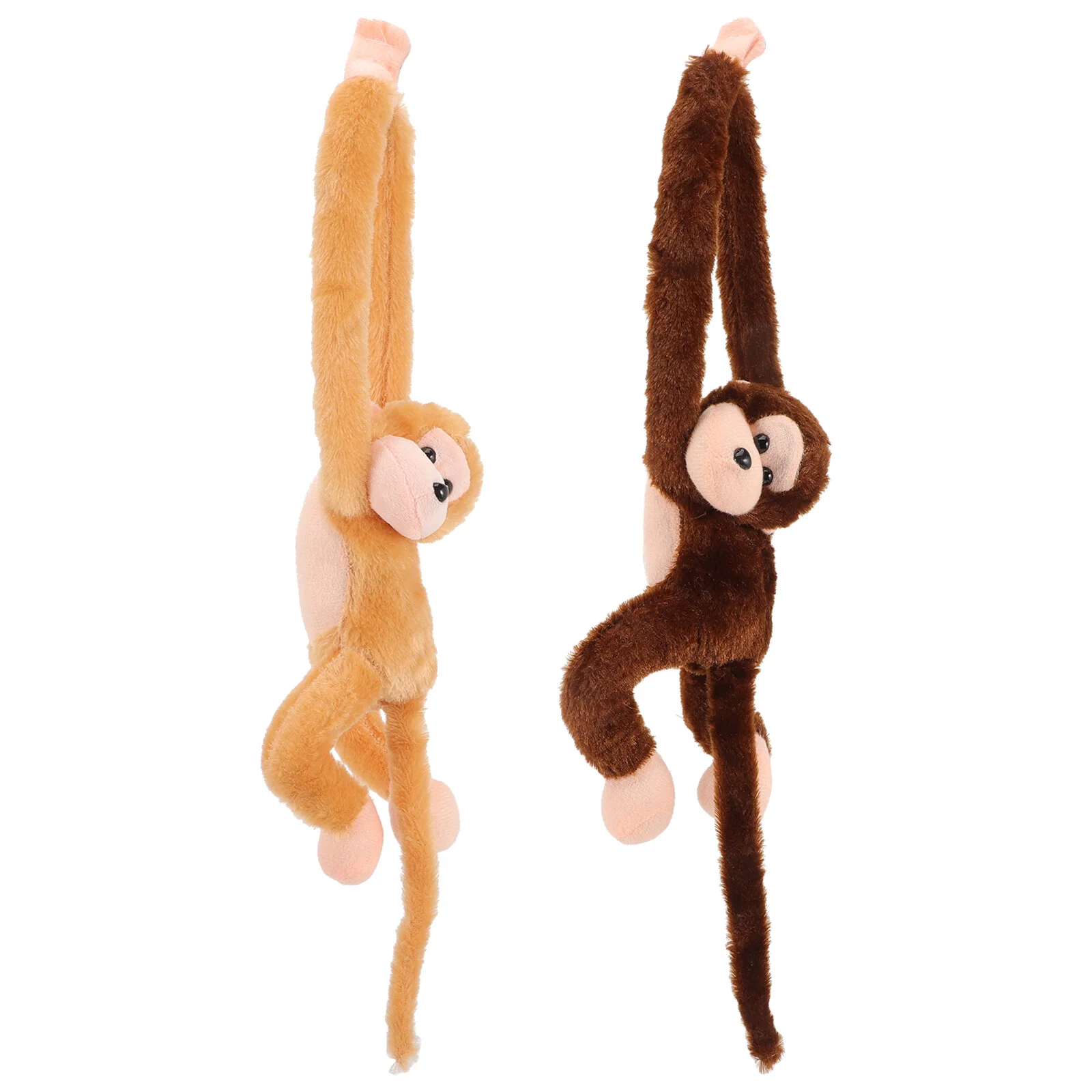 

2 Pcs Gift Animal Toy Basket Monkey Long Arm Plush Stuffed Pv Velvet Baby Animals