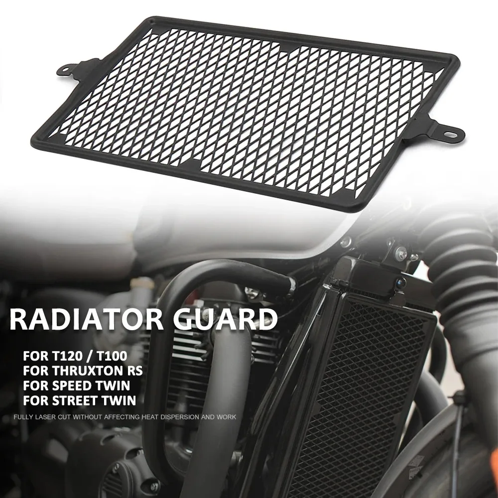 Черная крышка радиатора мотоцикла защита двигателя бака для воды Bonneville T120 T100 Street