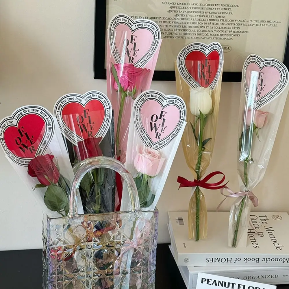 Прозрачные цветочные пакеты из крафт-бумаги 20 шт.