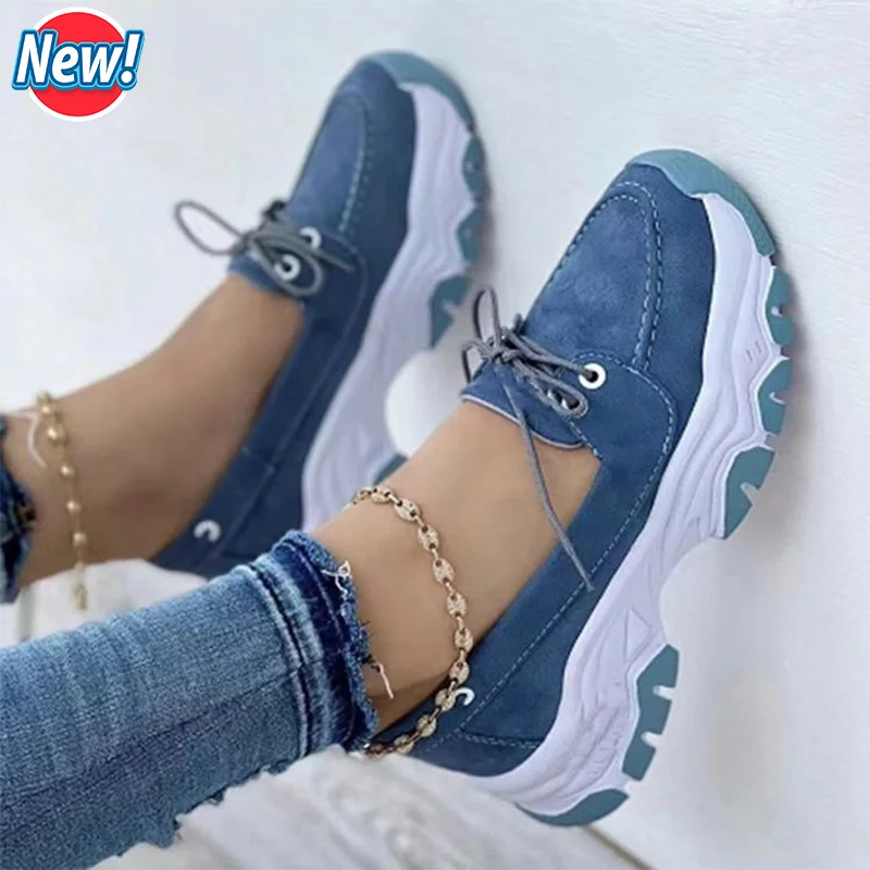 Women Platform Shoes 2023 New Mixed Color Thick Soled Slip-on Shoes Loafers Ladies Casual Sneakers Women Shoes Zapatos De Mujer