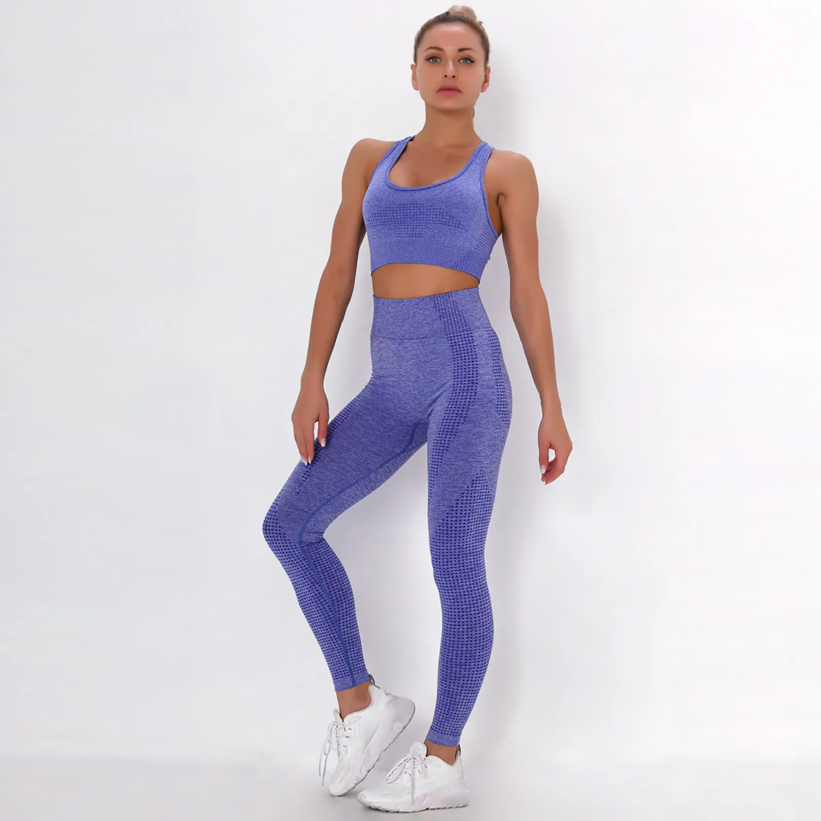 Fitness Vest Leggings Suit Butt Push Up Hip-Lifting Sports Women'S Color Running Yoga High-Waist Women Slim Suits & Sets