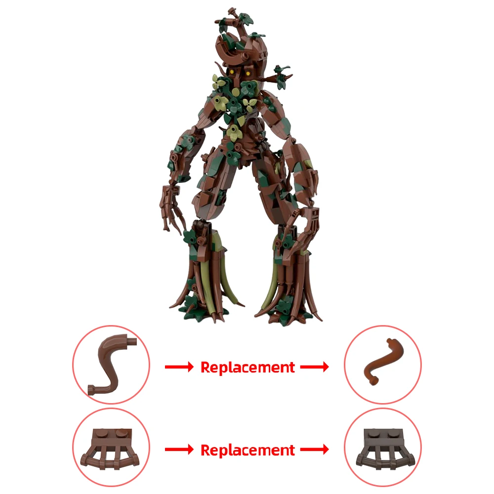 MOC- 177695 Фильм Кольца LOTR Treebeard Модель Кирпичи Фигурки Идеи Строительные Блоки