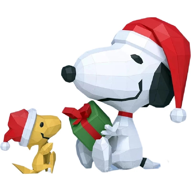 42 см Снупи Бумажная модель 3D сделай сам низкий поли ОРИГАМИ БУМАЖНЫЙ Декор для