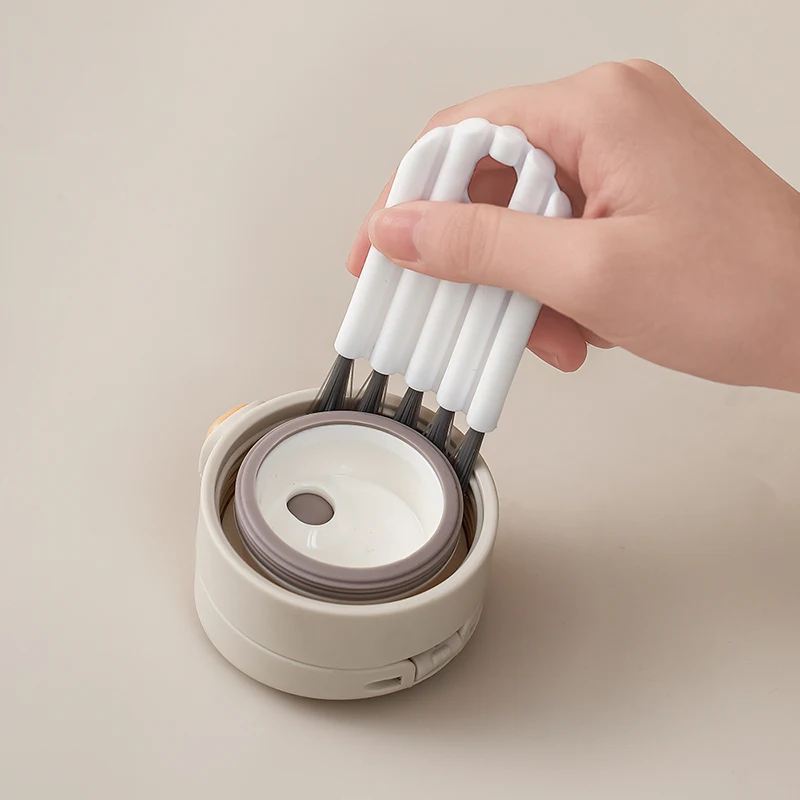 

Household Insulated Cup Lid Gap Cleaning Brush Curved Handle Depth Pointing Keyboard Bottle Mouth Brush