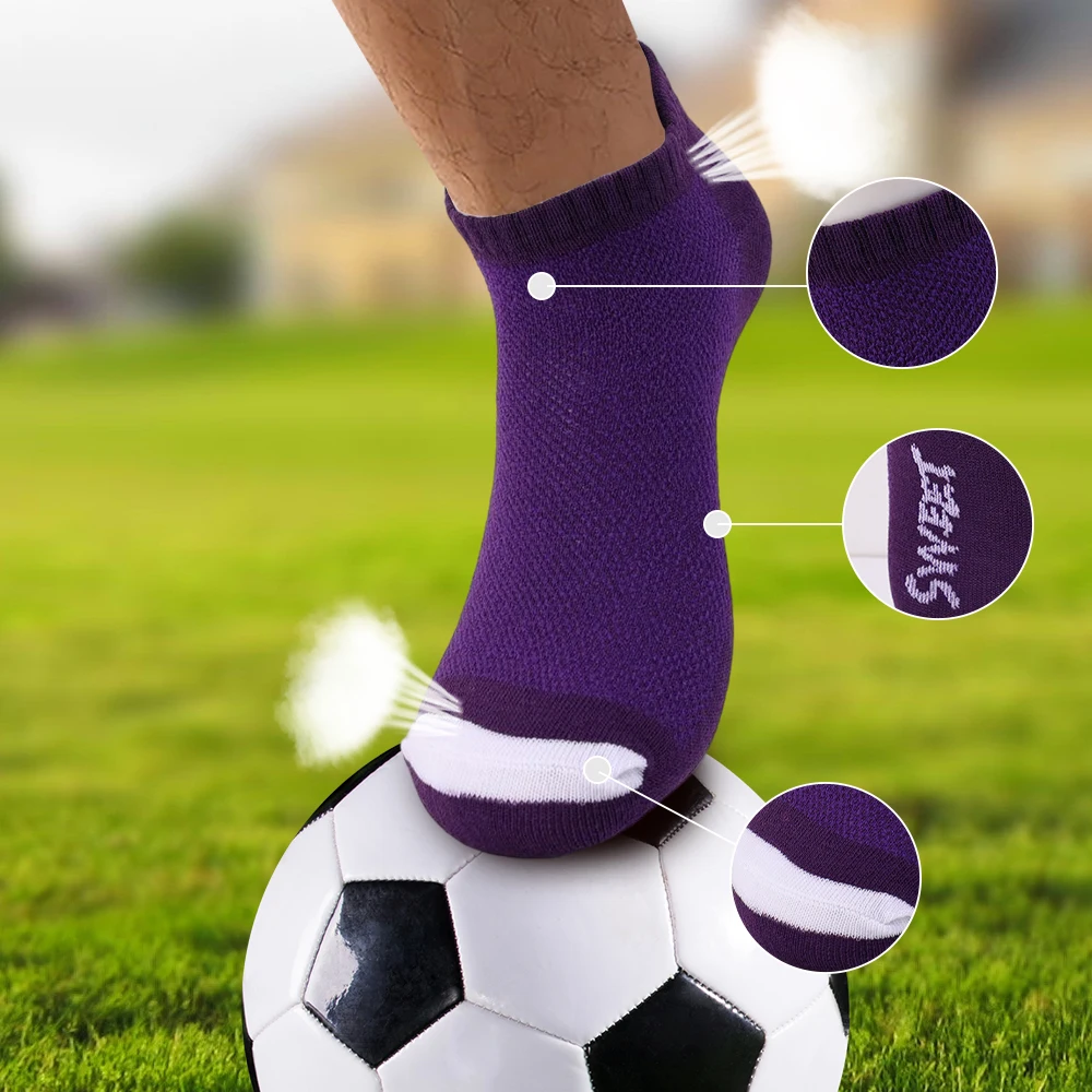 5 Pairs Men Cotton Short Sock Crew Ankle High Quality Breathable Summer Women Compression Casual Soft Solid Color Socks for Male