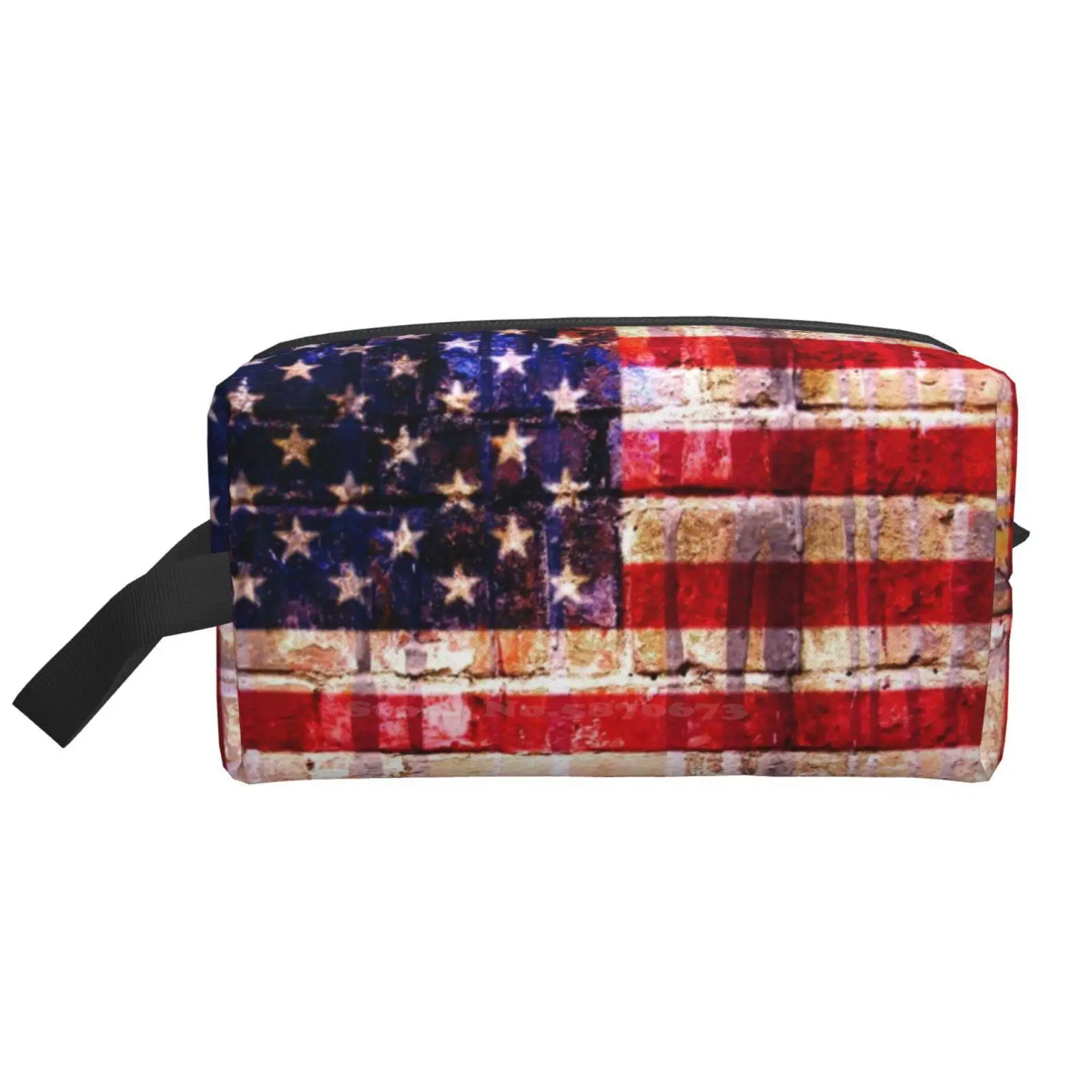 

Street Star Spangled Banner Travel Portable Bag Zipper Storge Large Size American Flag Us Flag American Flag American Flag
