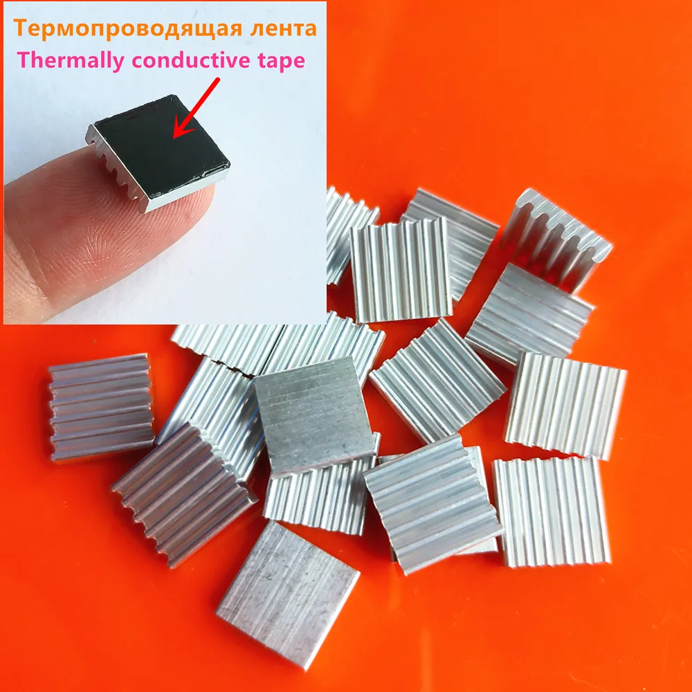 

20 шт., радиаторы из алюминия Pixiuonline 12x12x3 мм