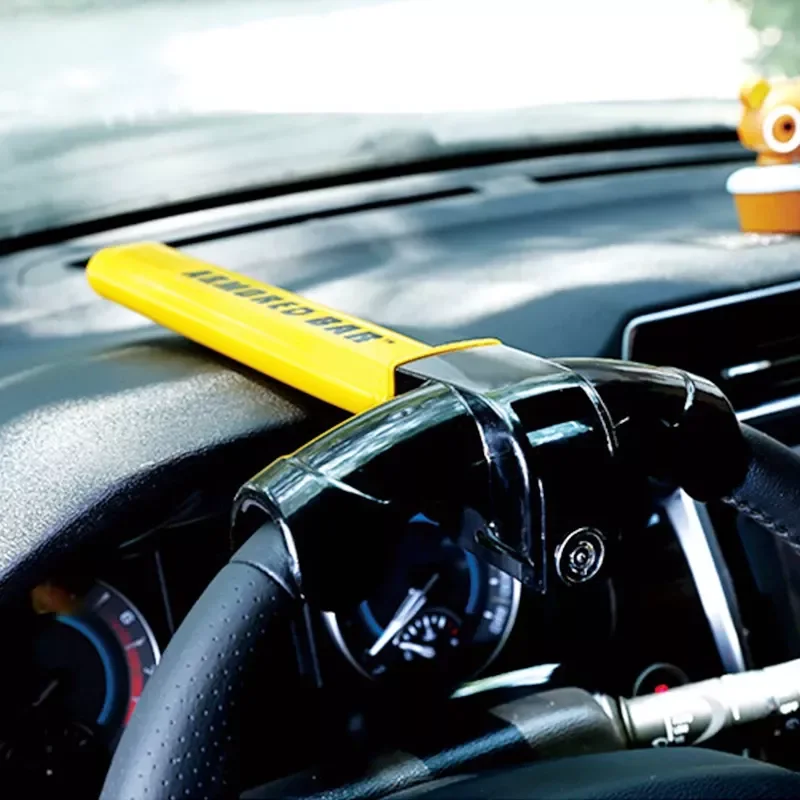 

Car Steering Wheel Lock Universal Anti-theft Security Rotary Steering Wheel Lock Heavy Duty Stainless Lock Enhance Car Security