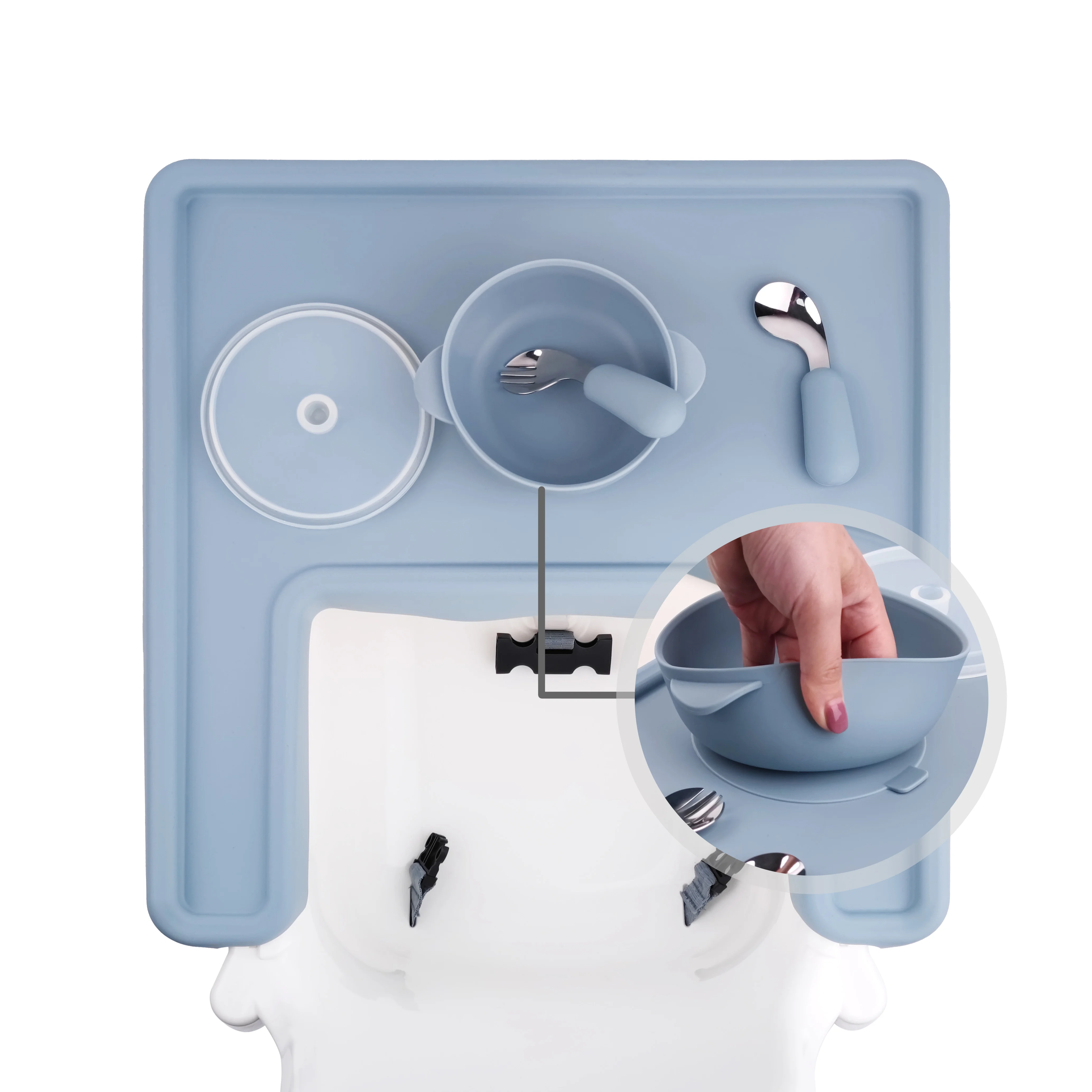 Antilop полное покрытие коврик для стульчика обеденный поднос детский силиконовый