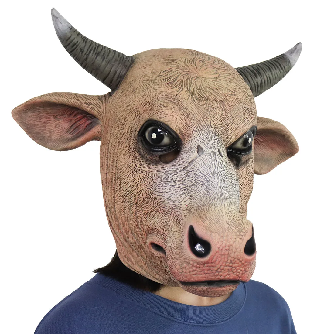 

Забавная крутая маска крупного рогатого скота для Хэллоуина Милая маска быка для вечевечерние НКИ на Хэллоуин маска для головы коровы кост...