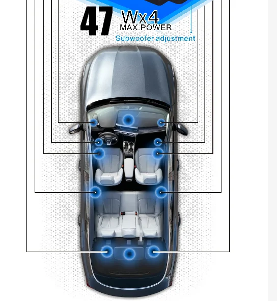 Hi-Fi усилитель звука DSP на Android 4x47 Вт |