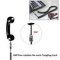 the new2pcs handset coil telephone cable detangler handle office anti winding electrical equipment extended 360 degree rotating