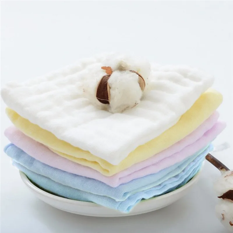 

23*20cm Cotton Baby Handkerchief Square Towel Muslin Cotton Infant Face Towel Wipe Cloth Appease Towel New High Quality Safety