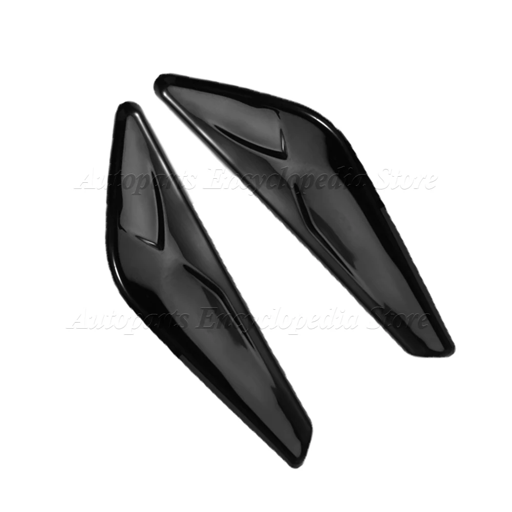 Фото Для BMW X3 X4 F25 F26 51117338569 51117338570: передняя левая и правая черная накладка на крыло, глянцевая отделка бокового маркера №2