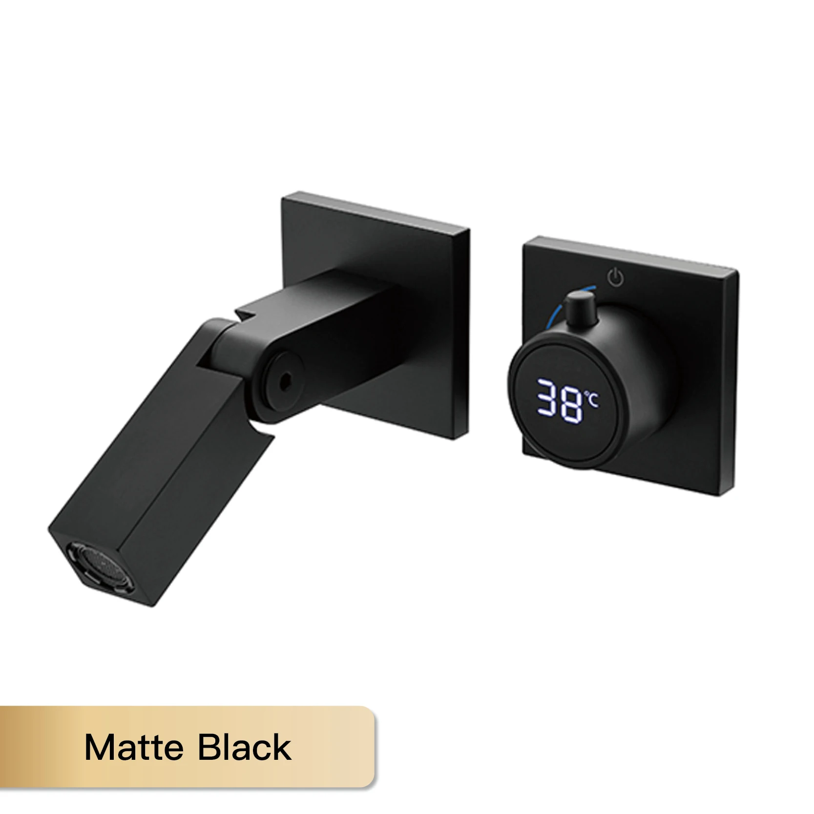 

Смеситель для раковины Aitana черный керамический настенный