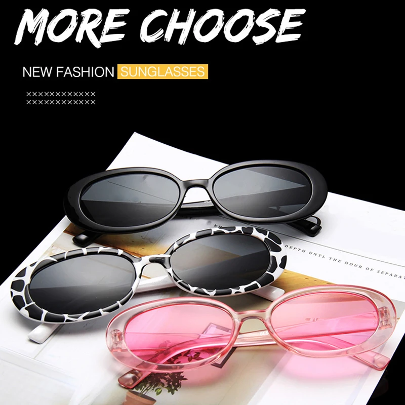 

Vintage Women Sun Glasses Outdoor Brand Designer Ladies Sunglasses Simple All-match Pure Color Small Oval Shades Goggles