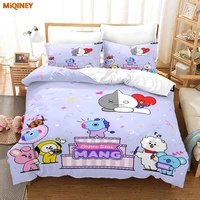 miqiney kpop bangtan name bedding set single twin full queen king size bed set aldult kid bedroom duvetcover sets skzoo 3d